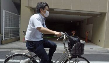 信金マン自転車で走る